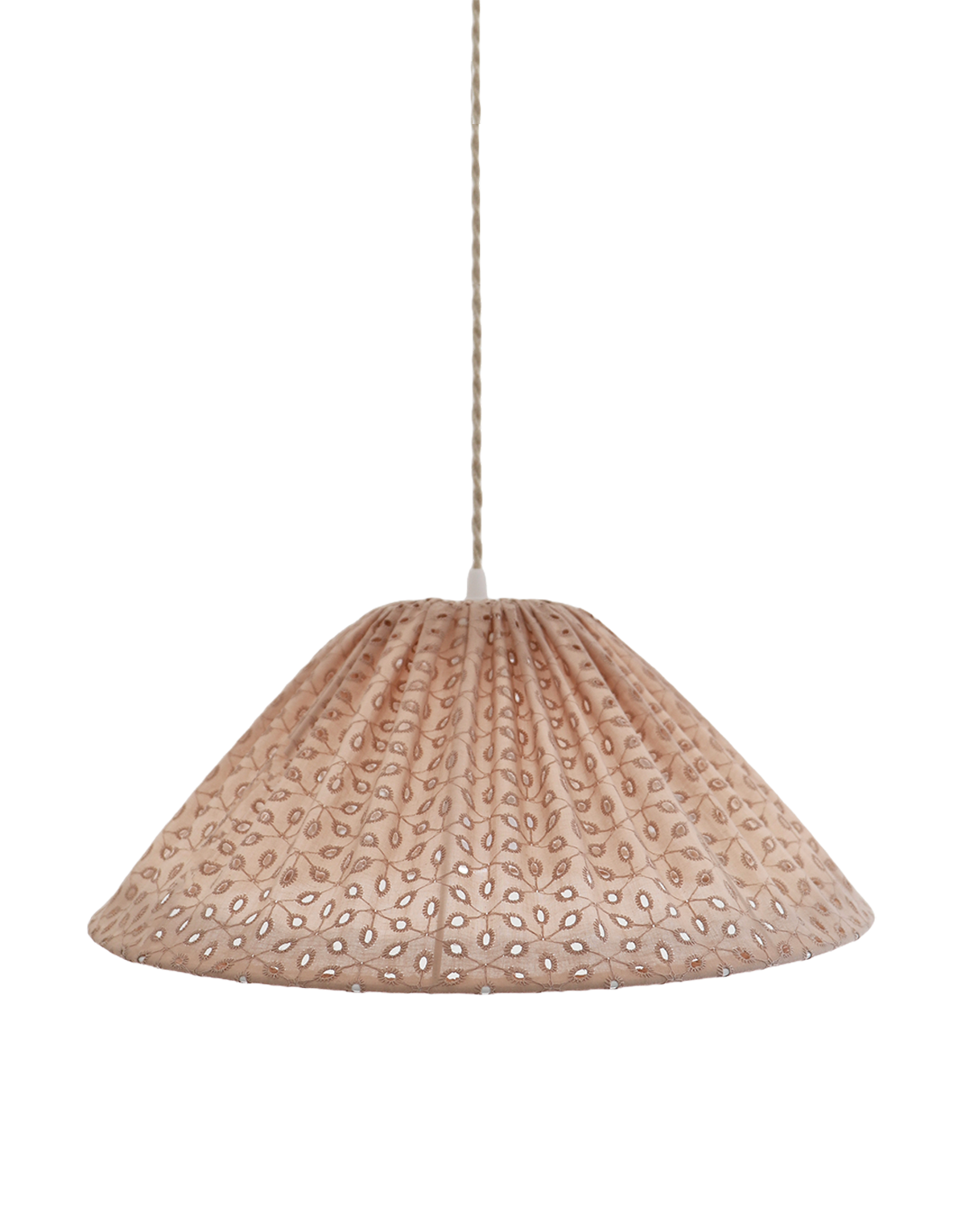 Conical Pendant Light Openwork Malala “Broderie Anglaise”