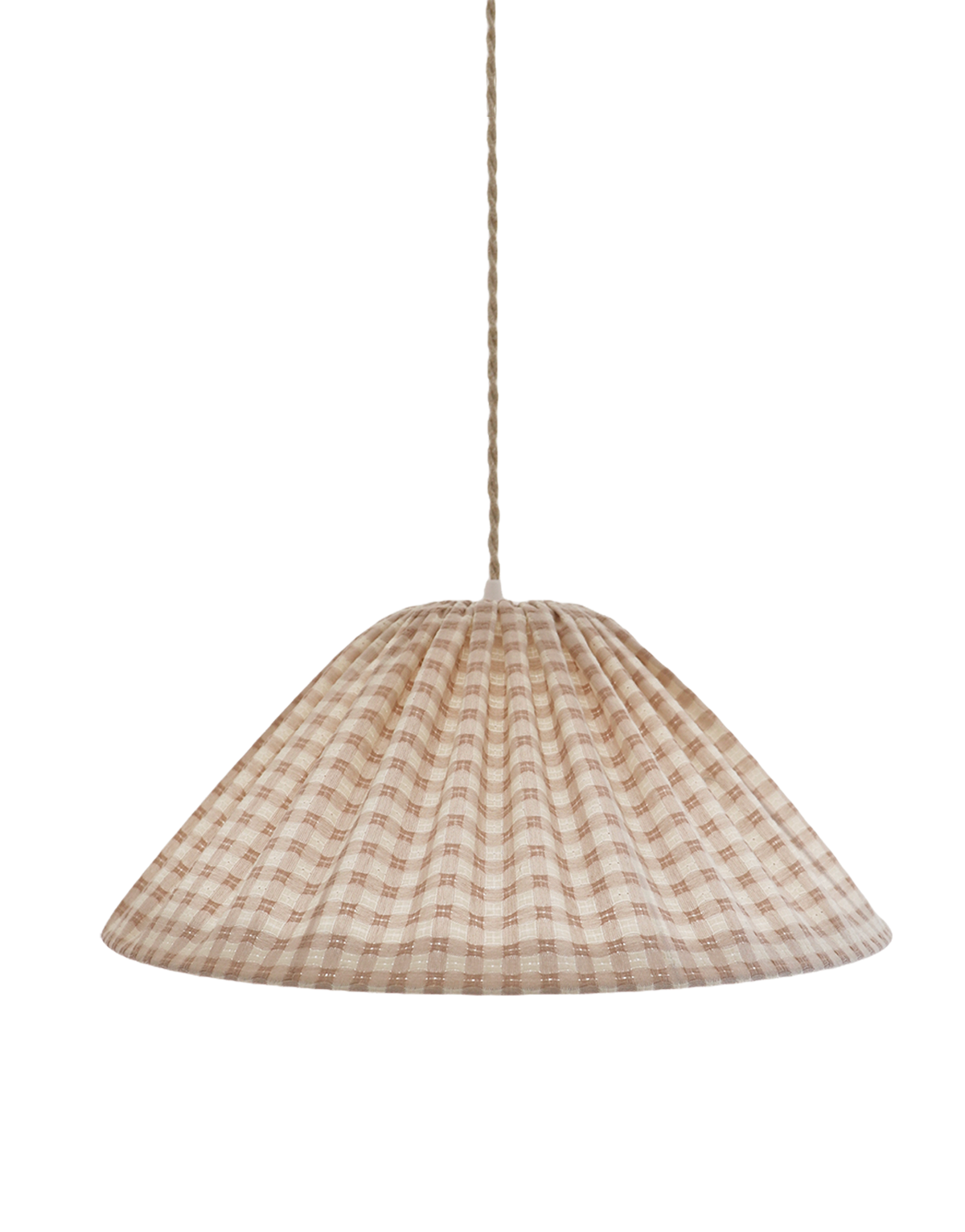 Conical Pendant Light Gingham Malala “Petits Carreaux”