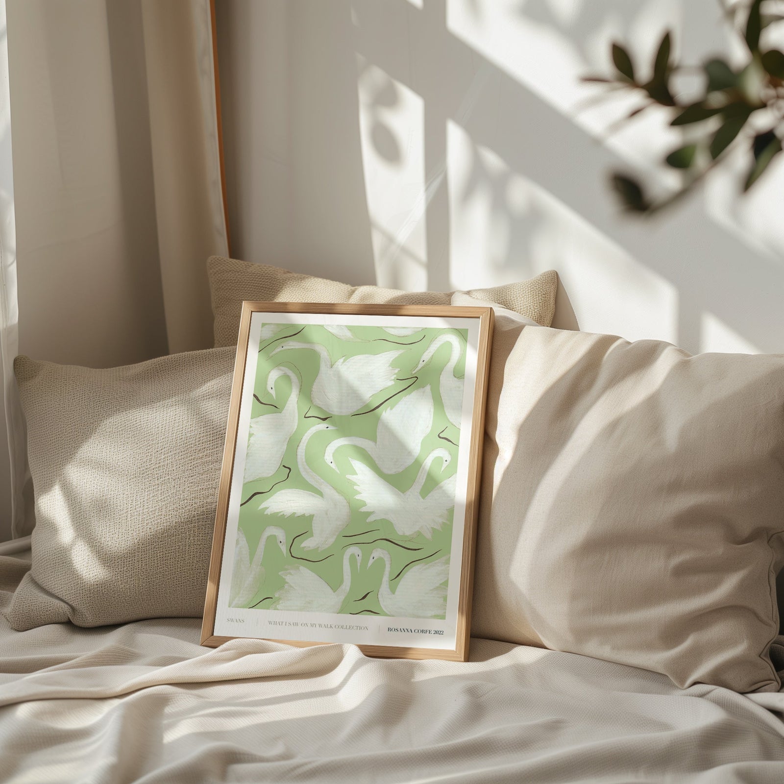 Swans Green Art Print