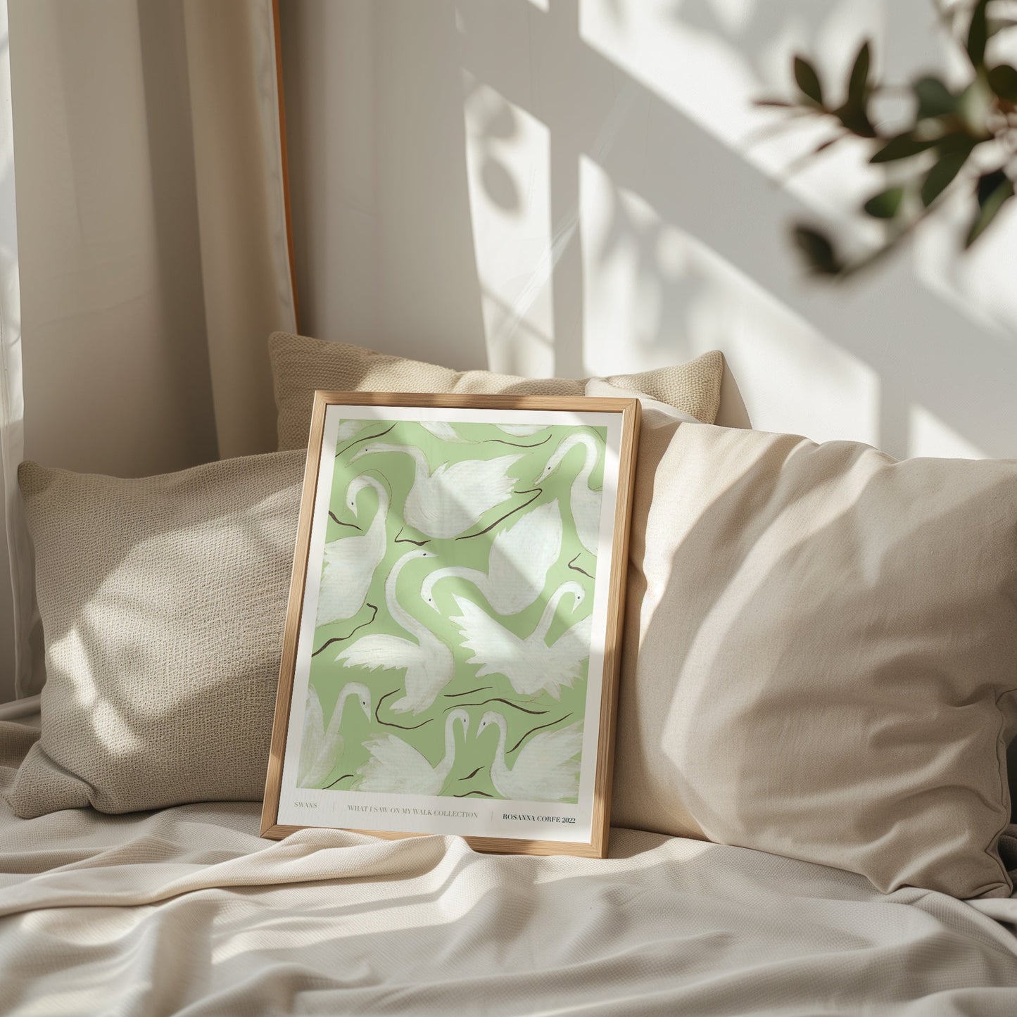 Swans Green Art Print