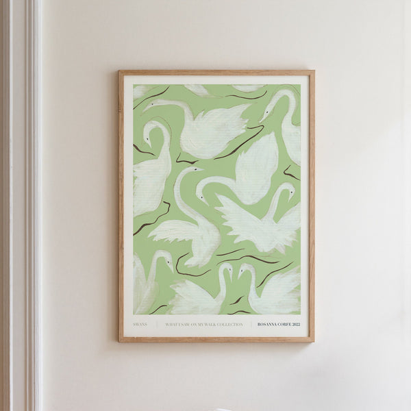 Swans Green Art Print