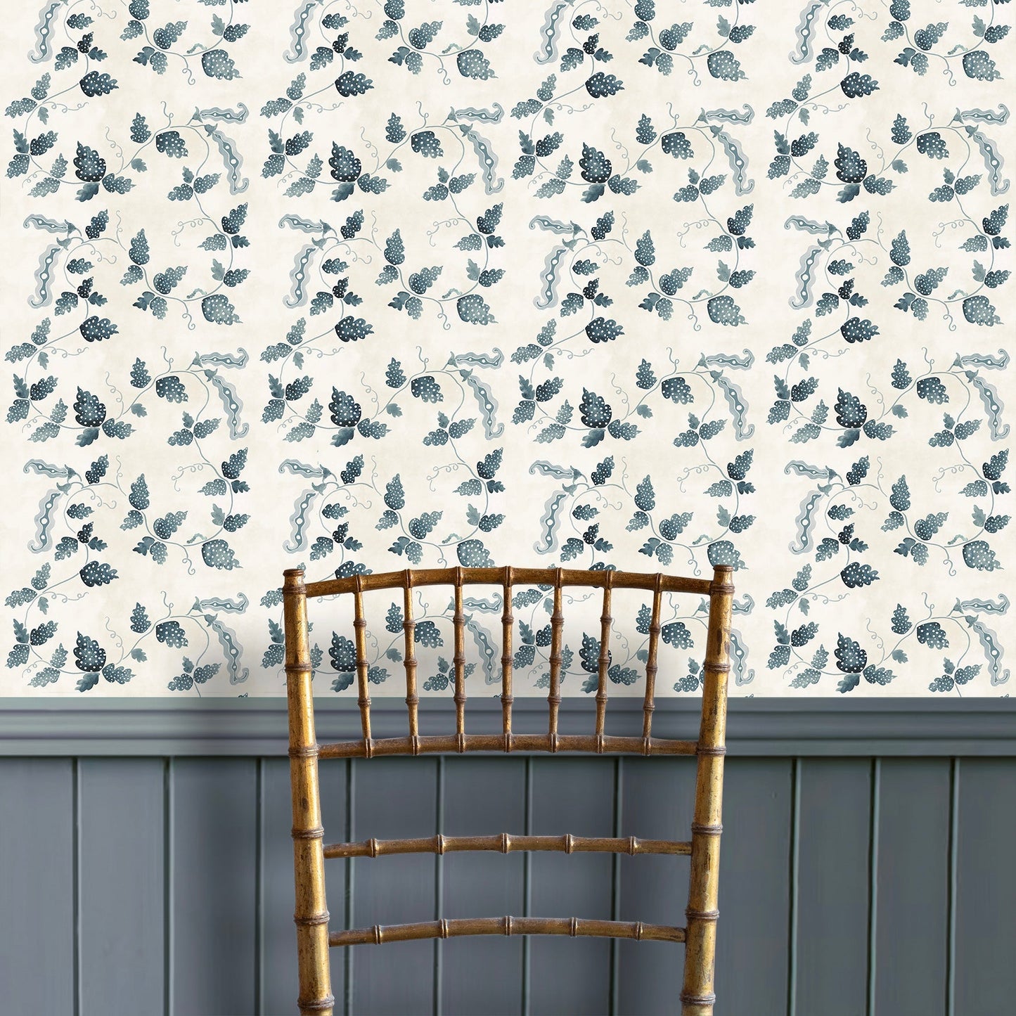 Sweetest Pea Wallpaper -  Indigo