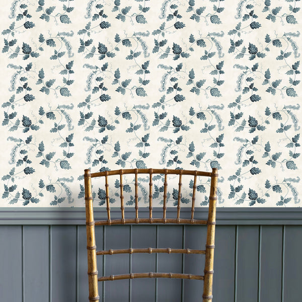 Sweetest Pea Wallpaper -  Indigo