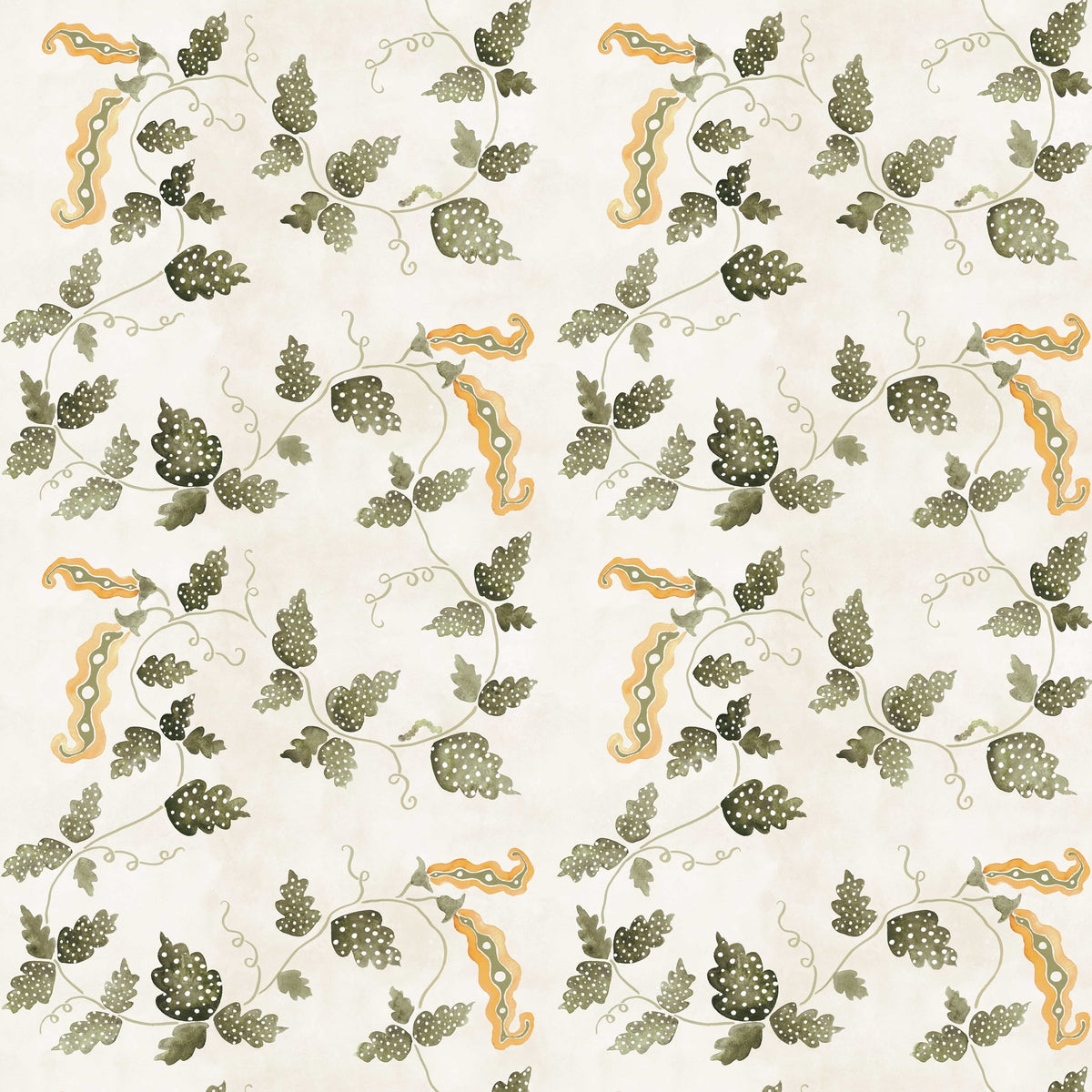Sweetest Pea Wallpaper -  Olive