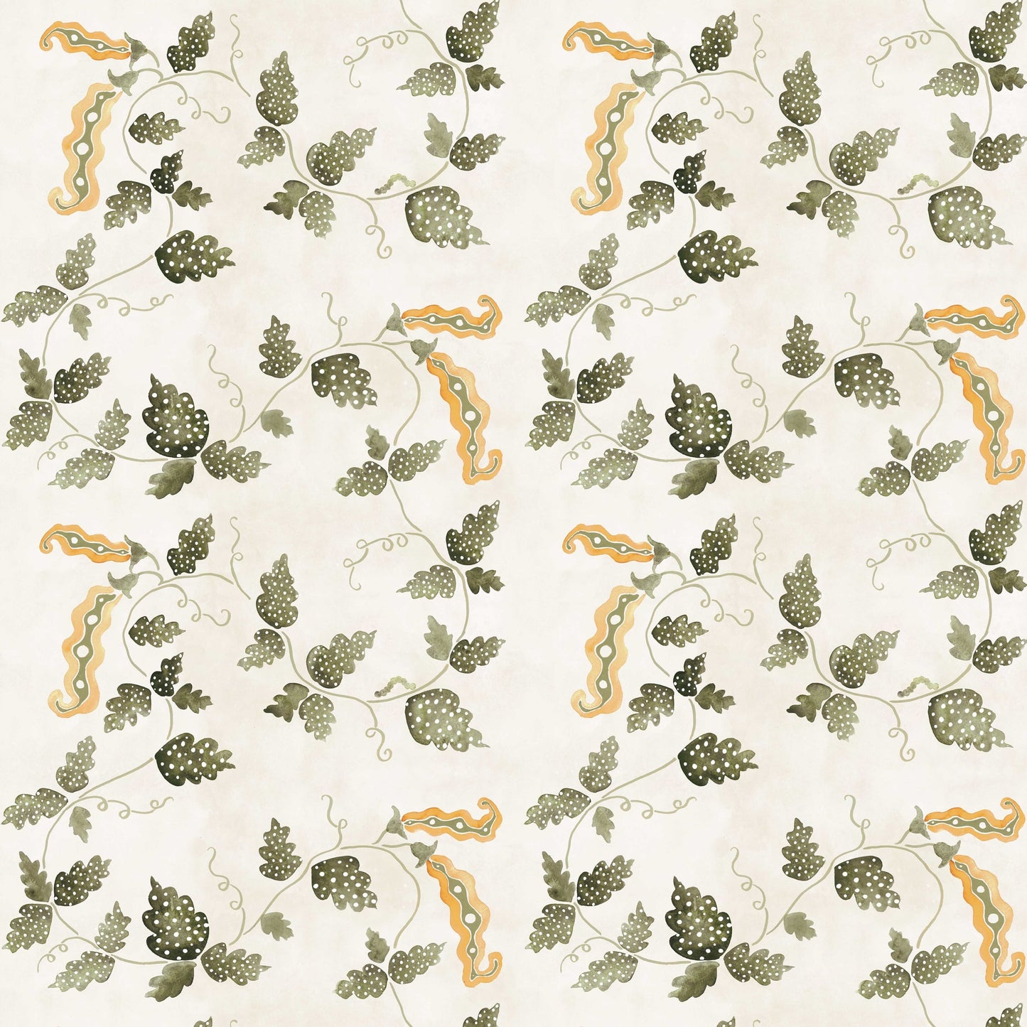Sweetest Pea Wallpaper -  Olive