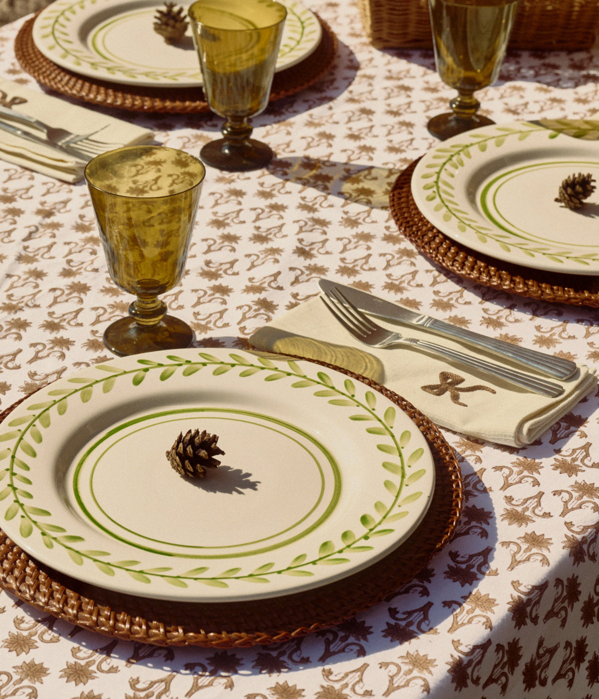 Bow 4PK Napkin - Brown 45x45 cm