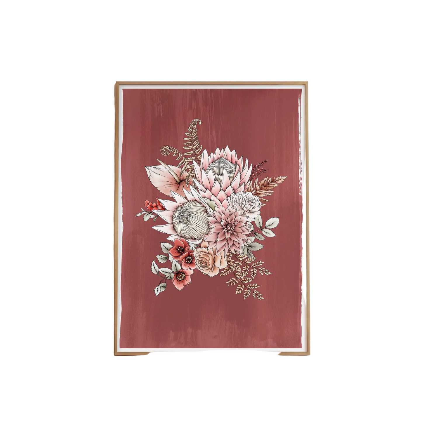 Terracotta King Protea Artprint