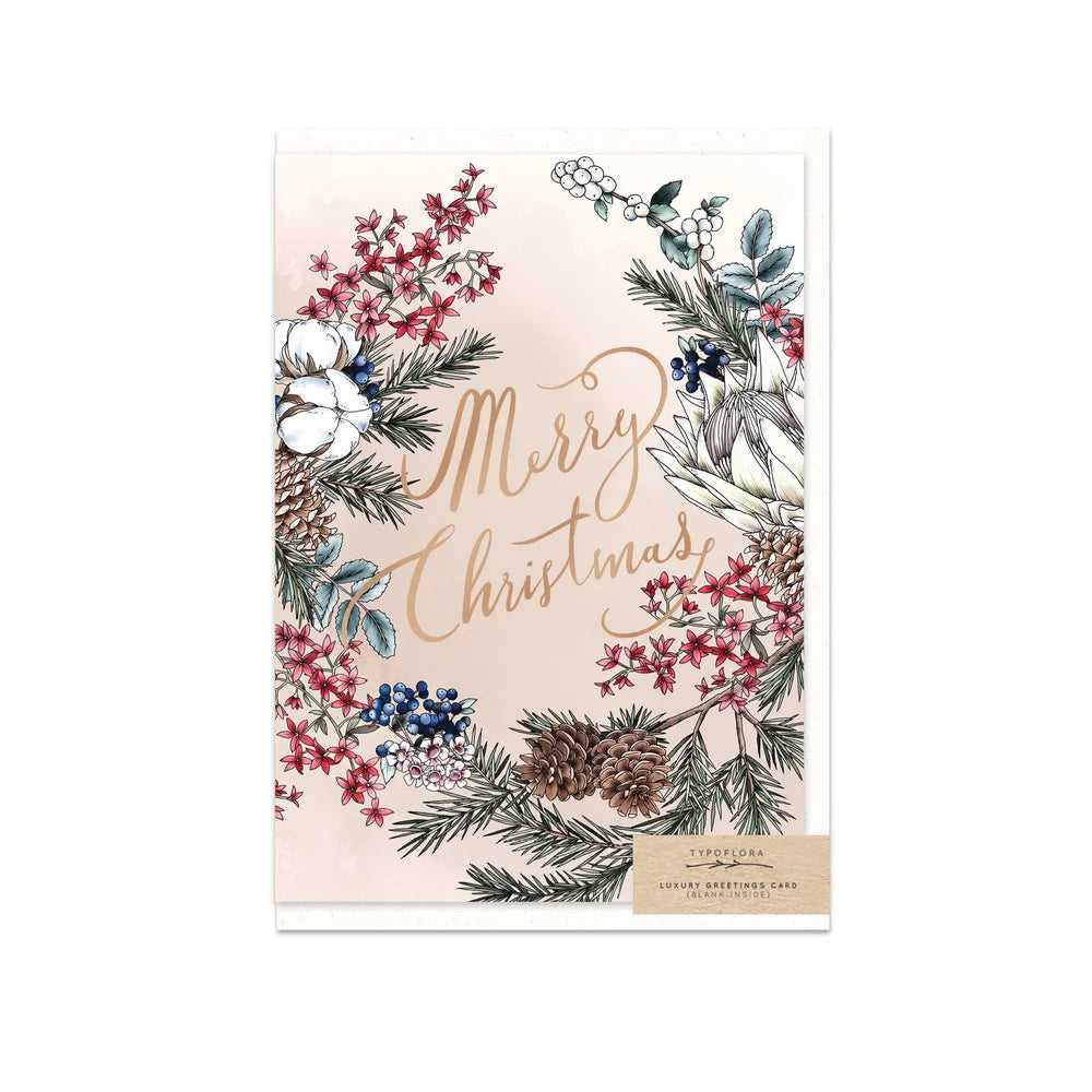 Cream Christmas Bush Card