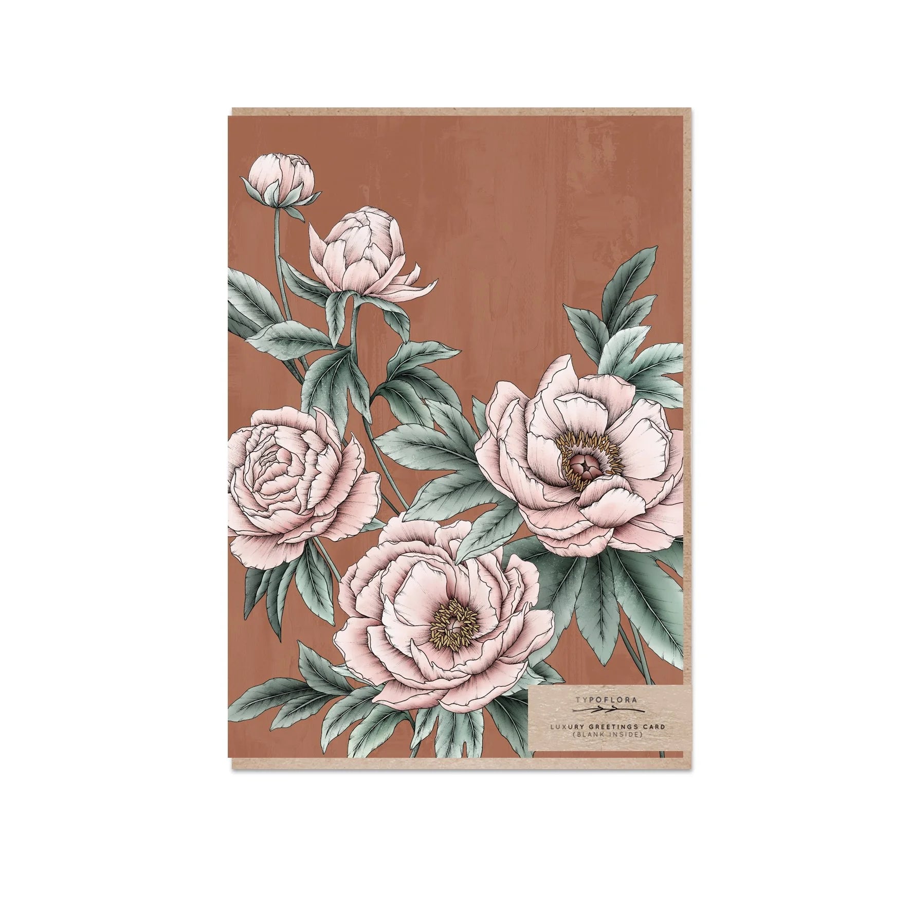 Peony Portrait Card