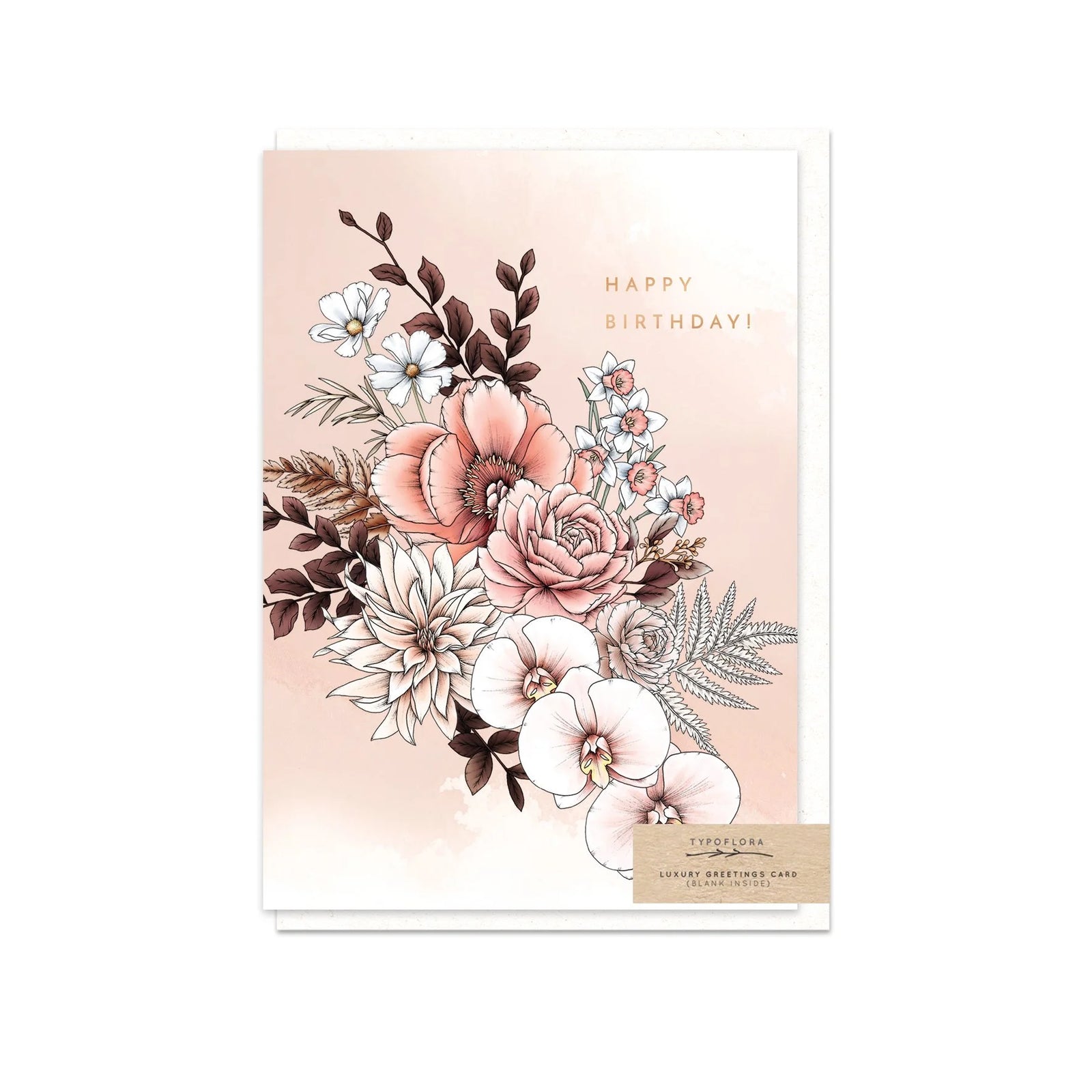 Peony Birthday Card
