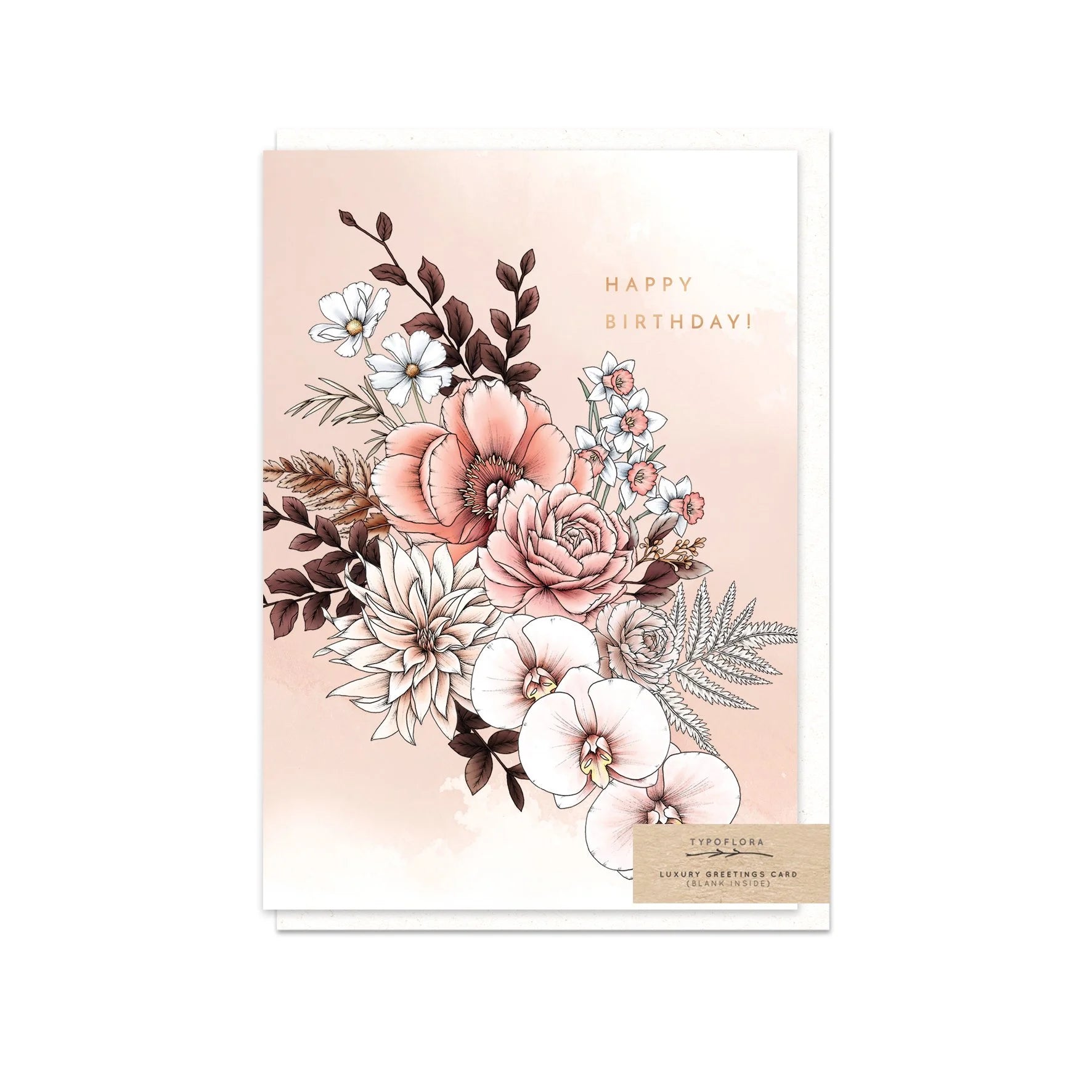 Peony Birthday Card
