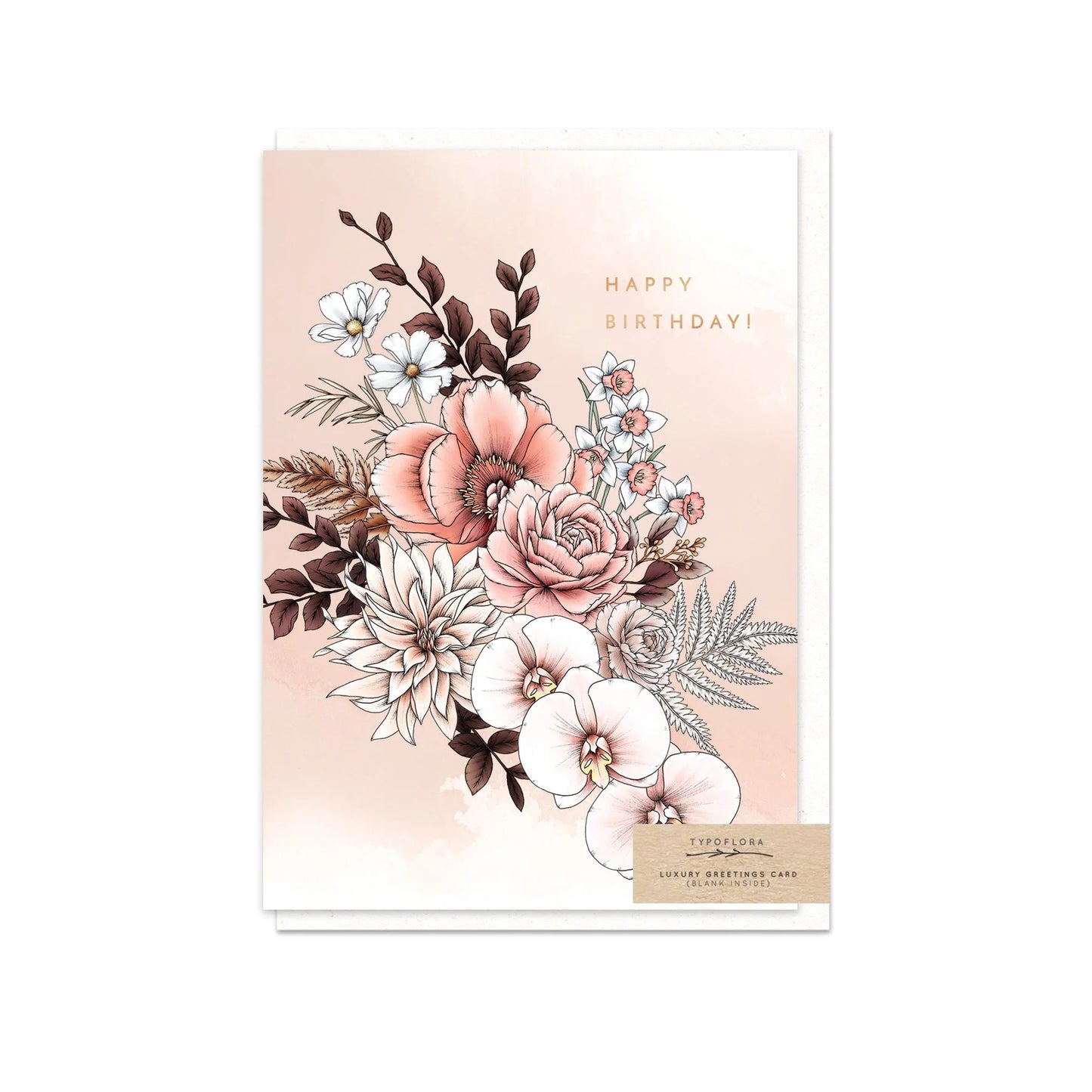 Peony Birthday Card