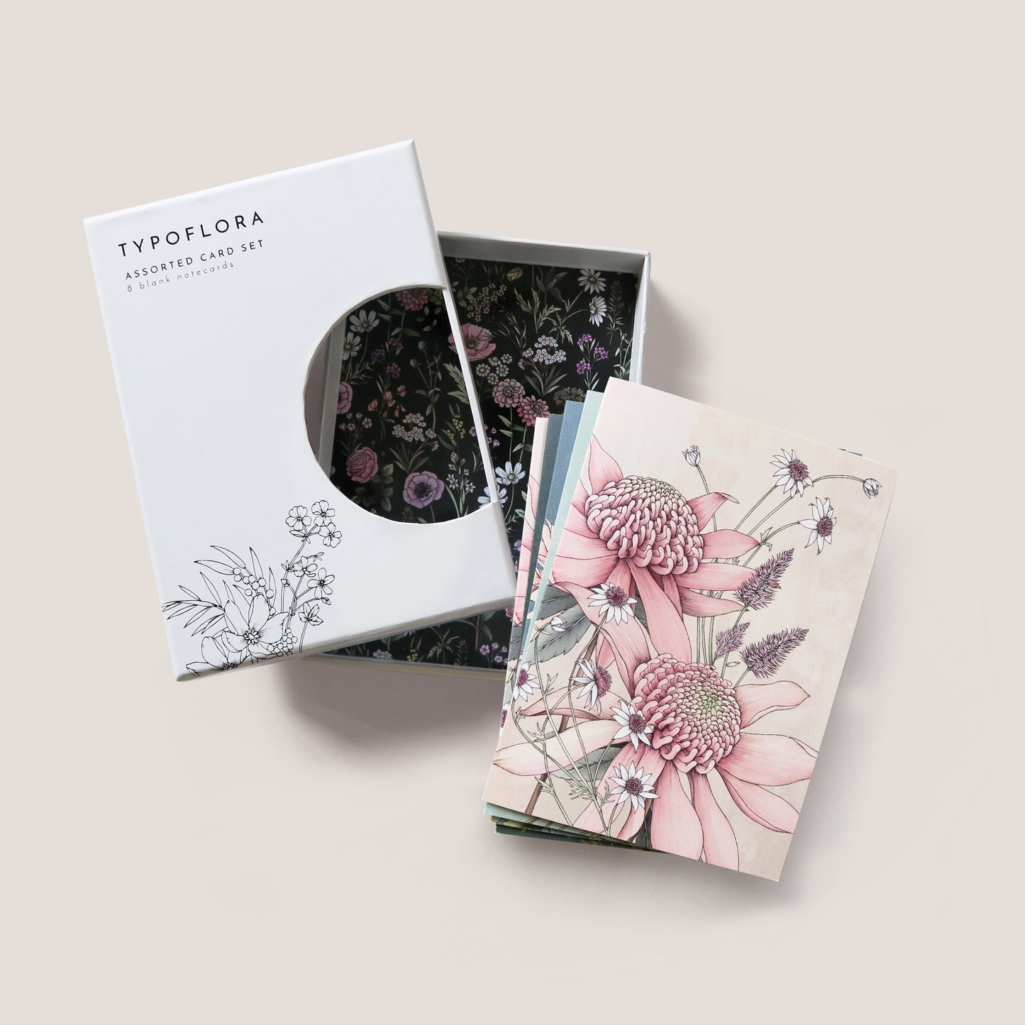 Boxed Card Set - Floral Portrait 3