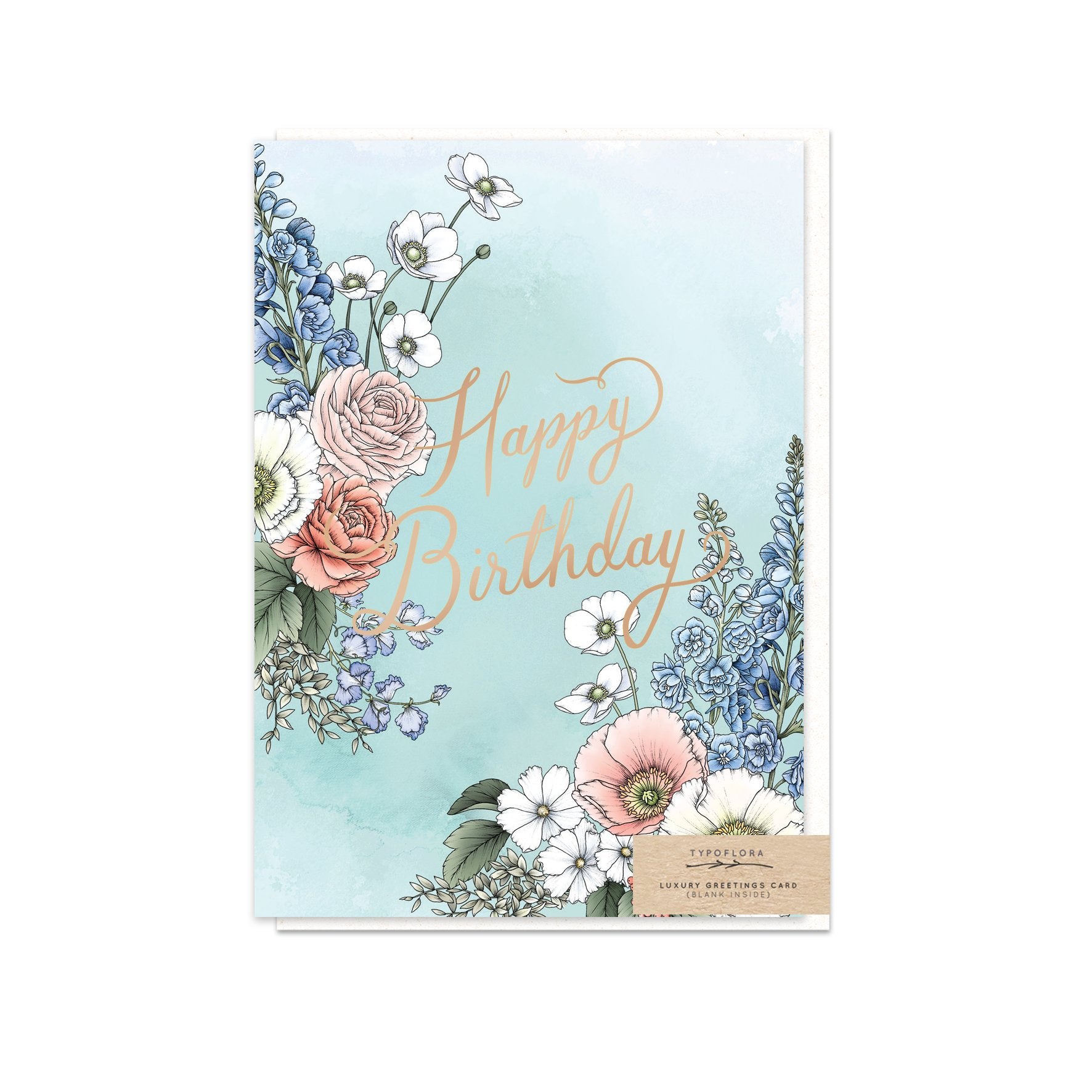 Delphinium Birthday Card