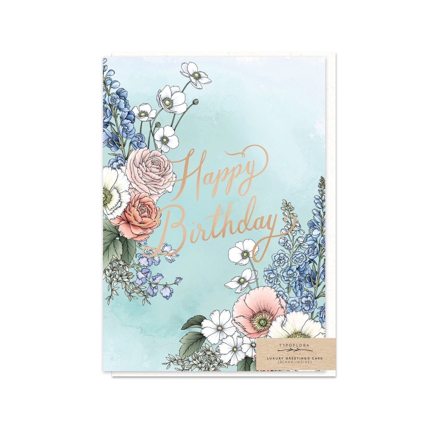 Delphinium Birthday Card