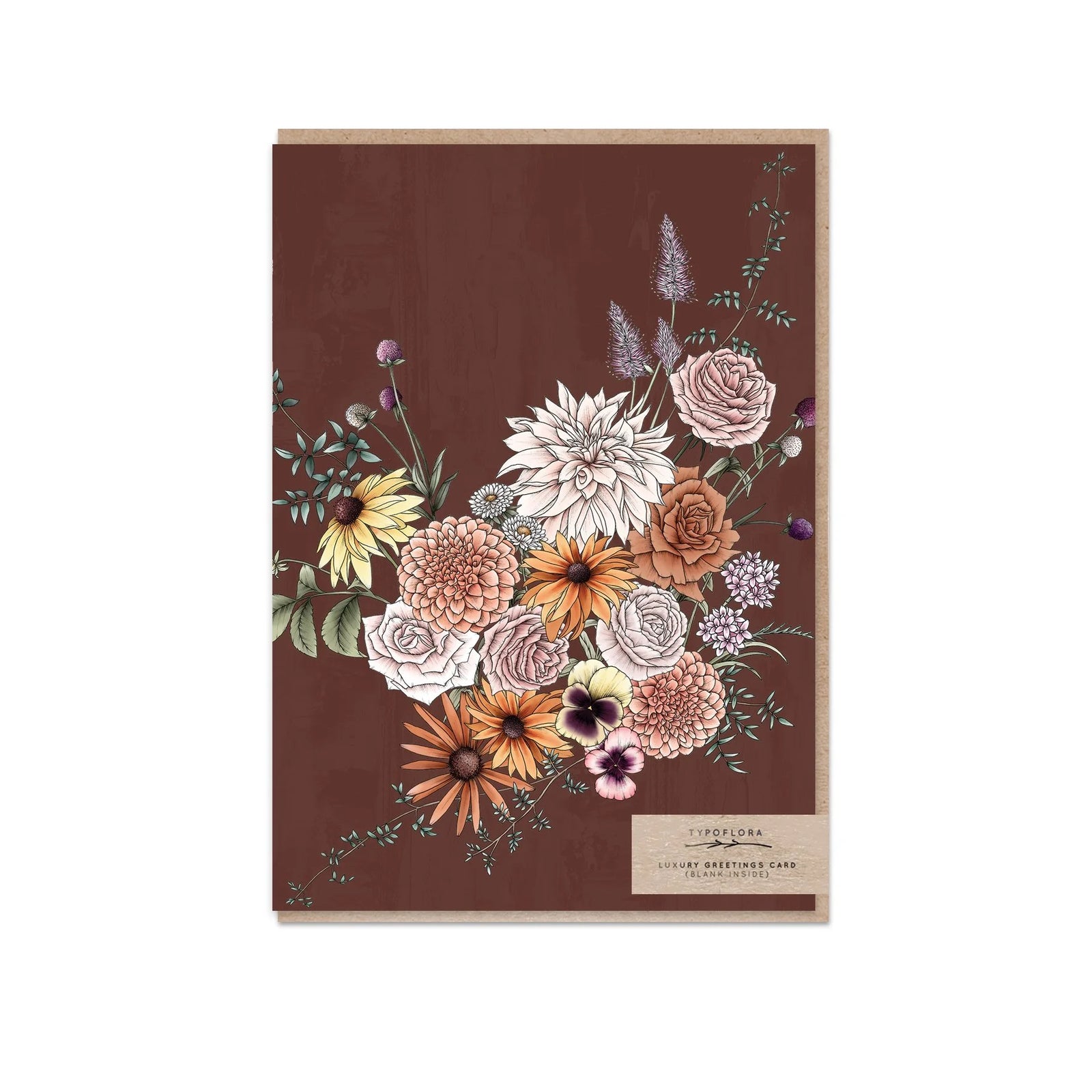 Florist Bouquet in Brown Card