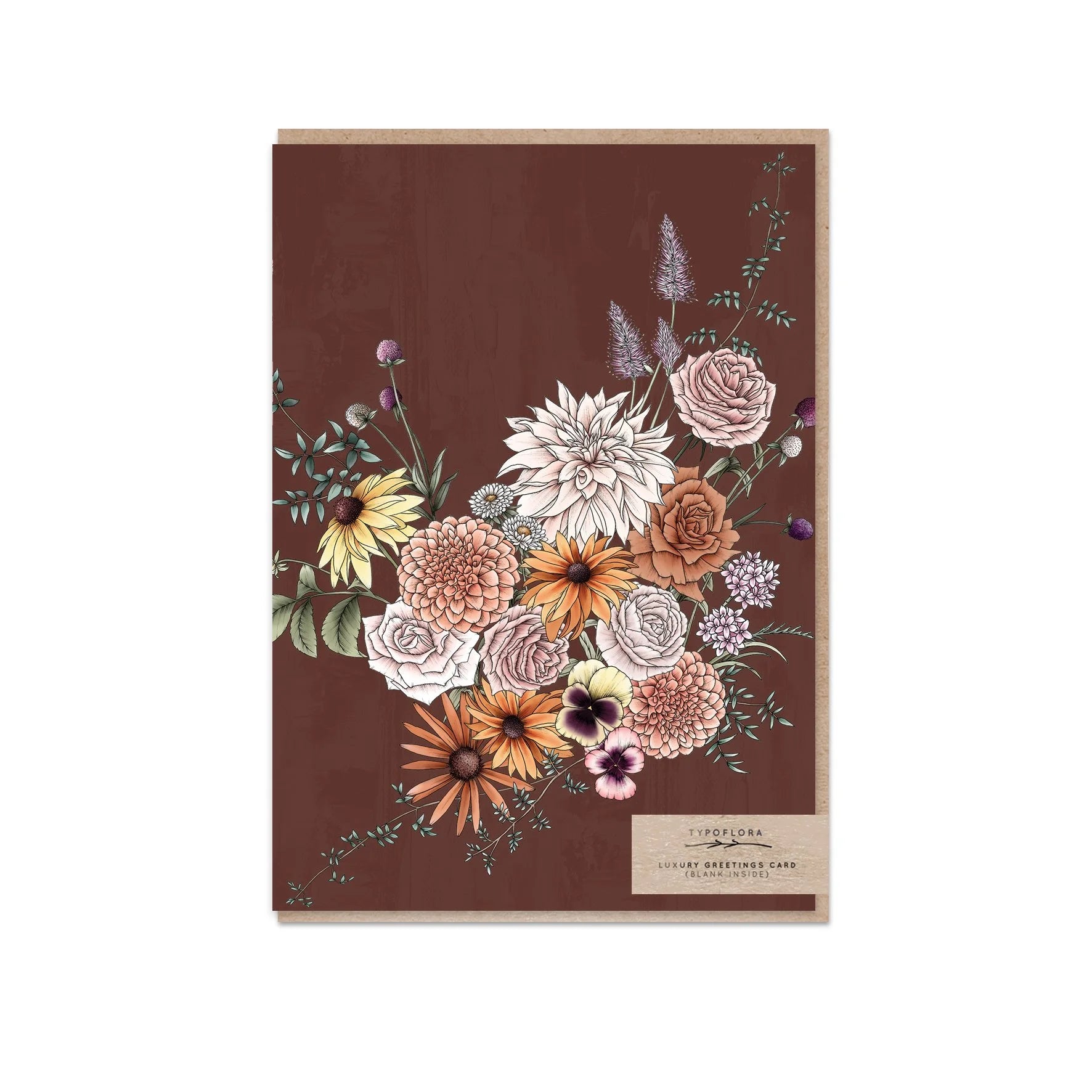 Florist Bouquet in Brown Card