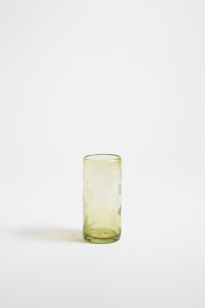 Etched Thistle Recycled Glassware, Highball SET OF 4
