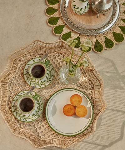 Deco Tray in handwoven natural iraca palm