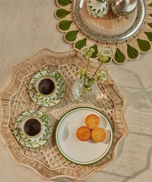 Deco Tray in handwoven natural iraca palm