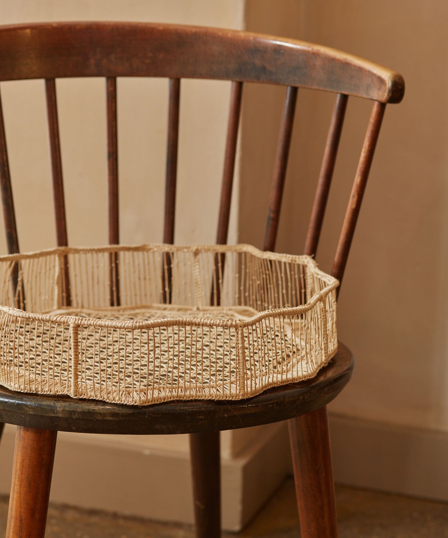 Deco Tray, woven iraca palm serving and display tray