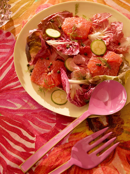 Berry Enamel Salad Servers