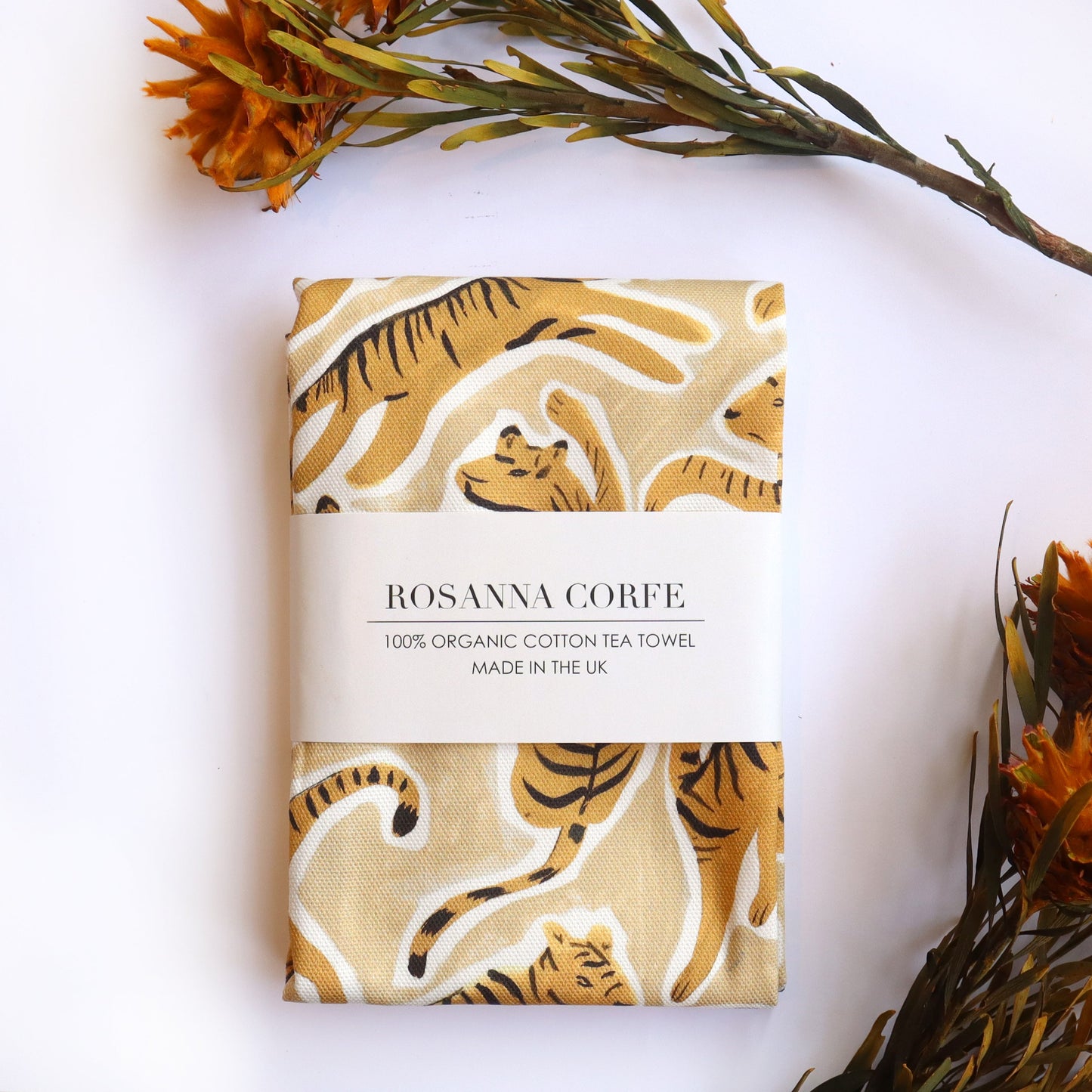 Tigers Organic Cotton Tea Towel
