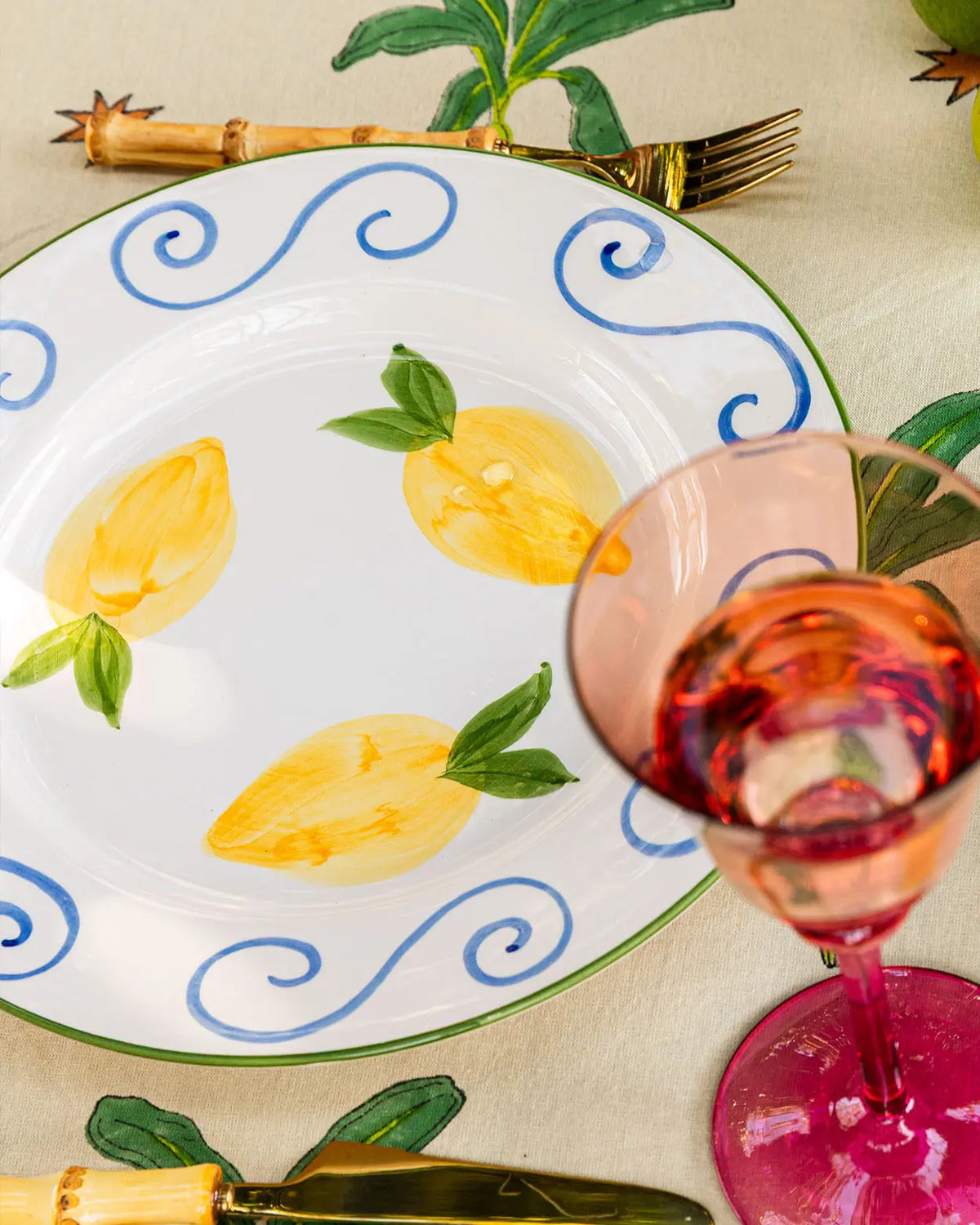 Lemon Swirl Dinner Plate Set of 4