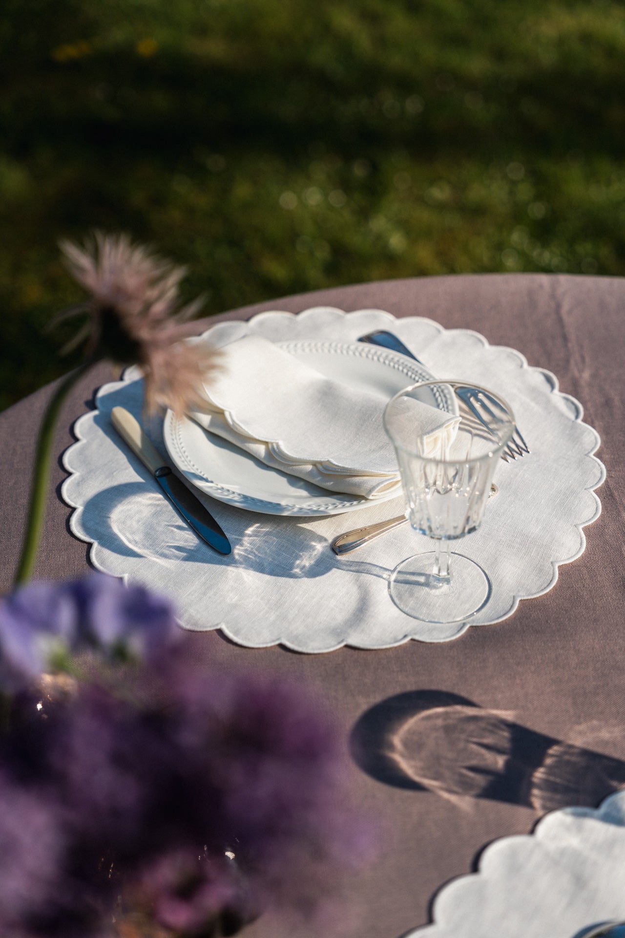 Linen Tablecloth in Dusty Pink
