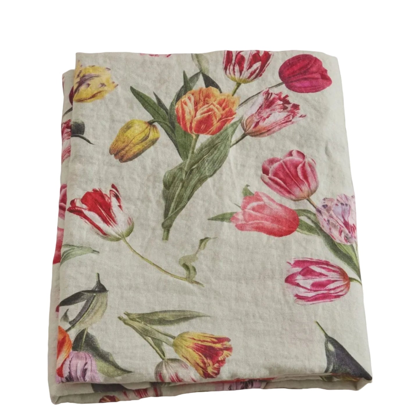 The Tulips Linen Tablecloth - Sage