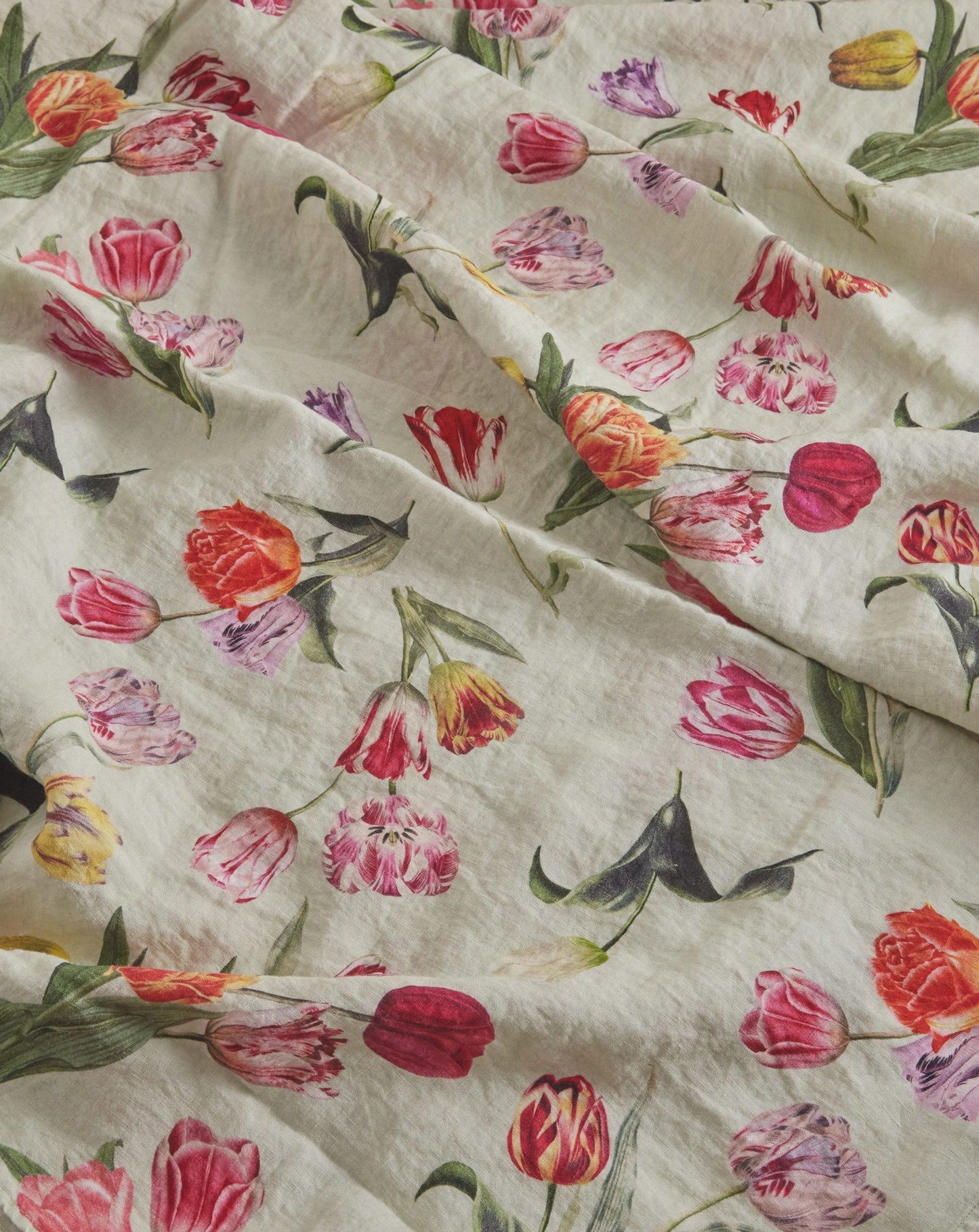 The Tulips Linen Tablecloth - Sage