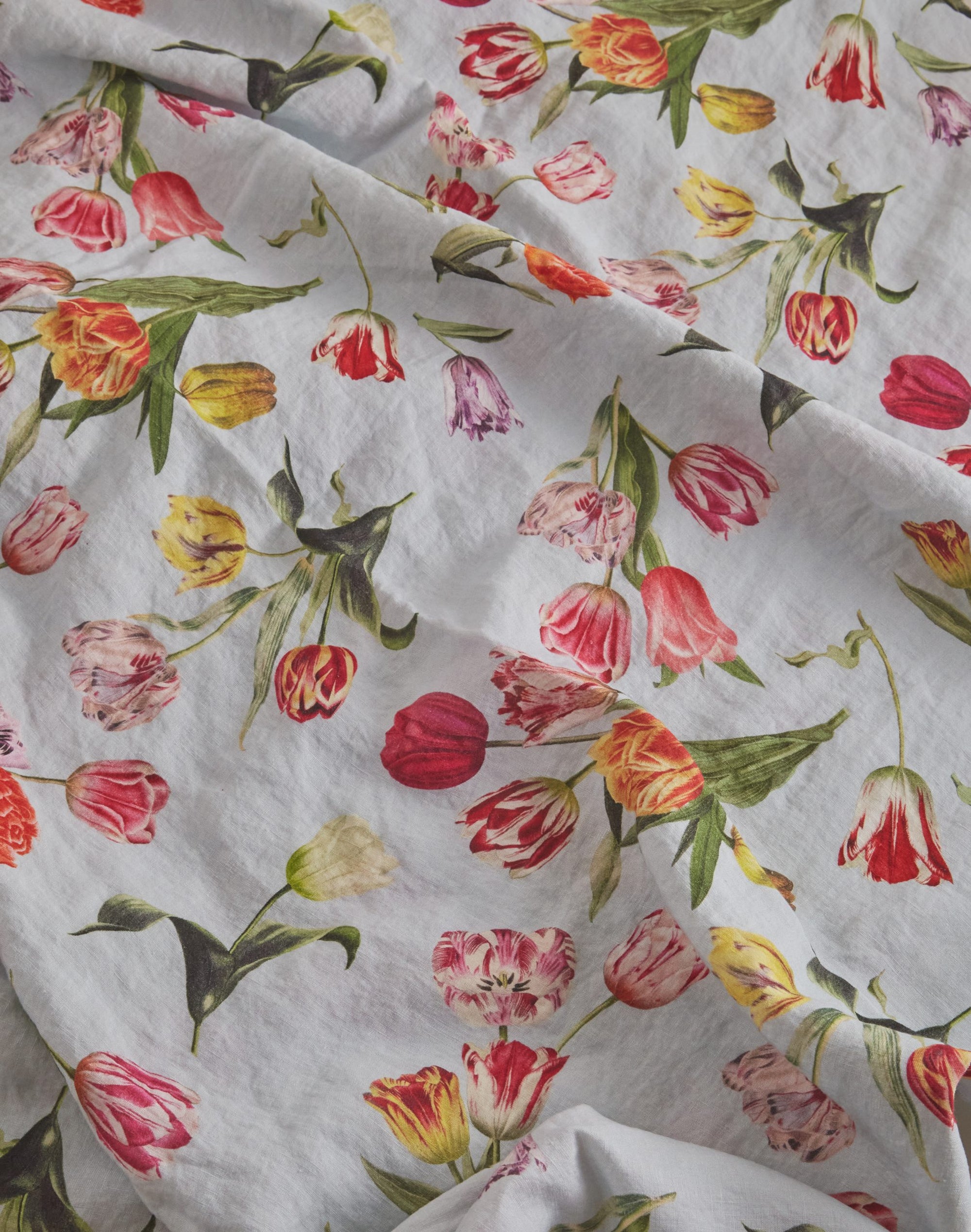 The Tulips Linen Tablecloth - Blue