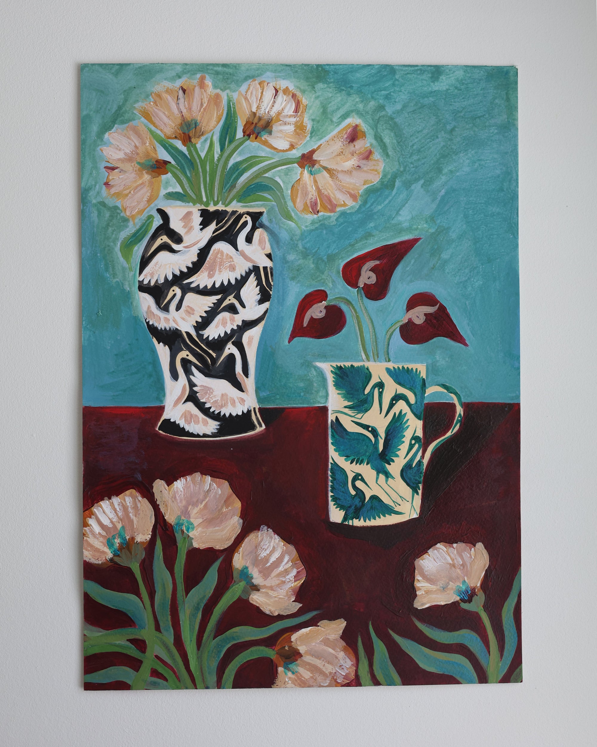 Heron Vases