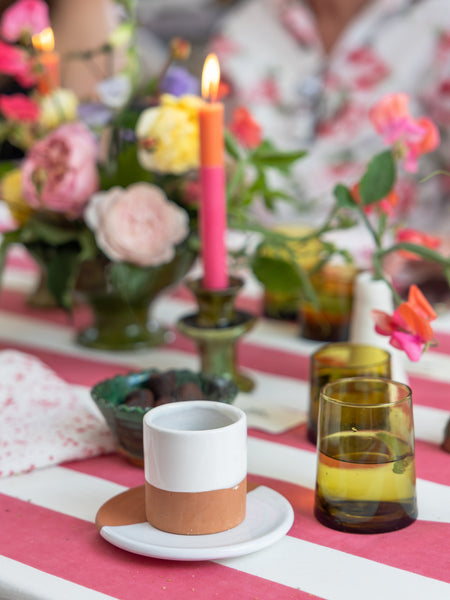 Moroccan Handmade Espresso Cup and Saucer