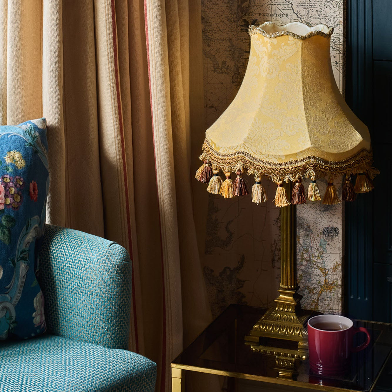 The Citrine Damask Lampshade
