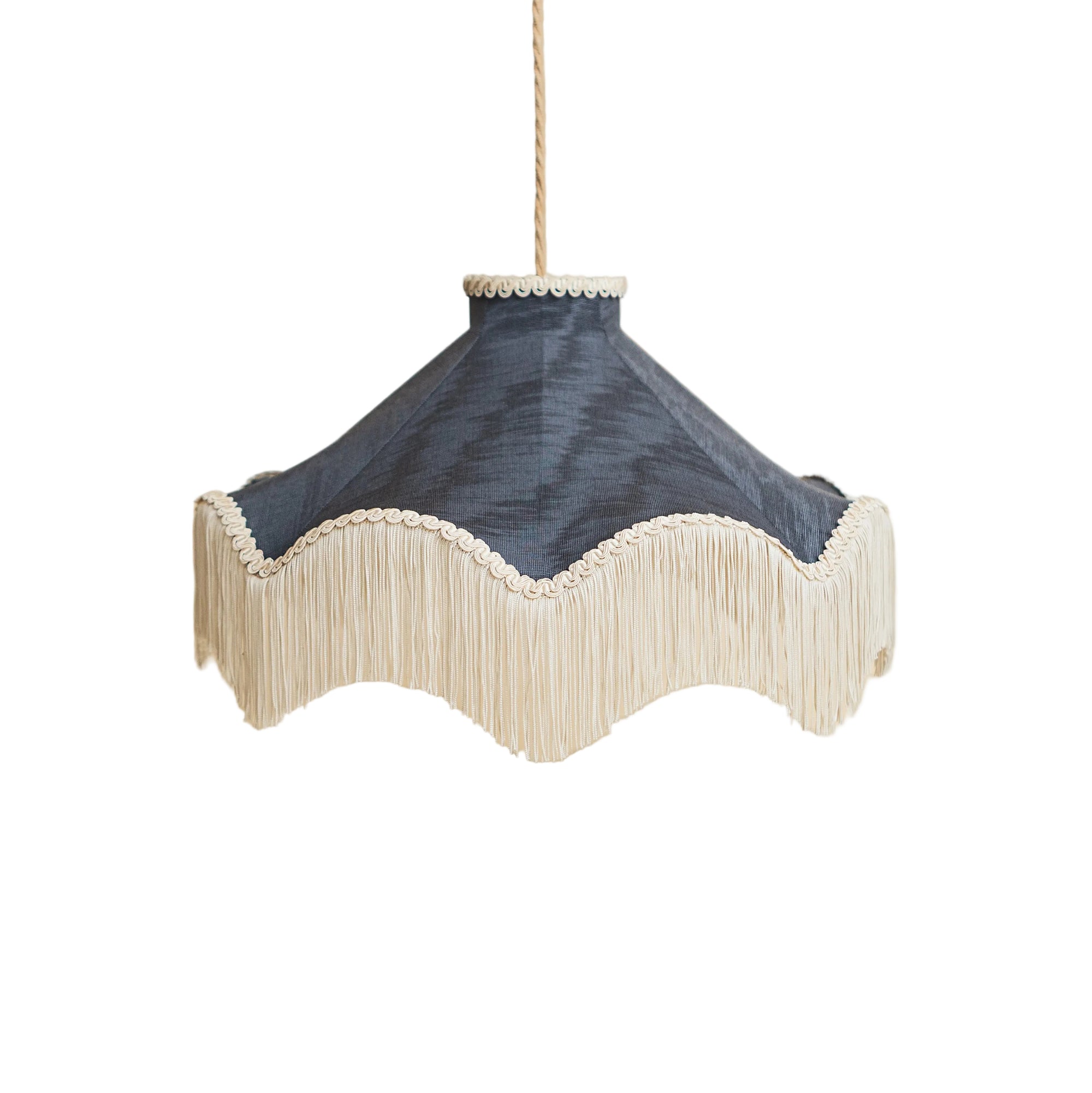 The Daisy Moiré Lampshade - Midnight