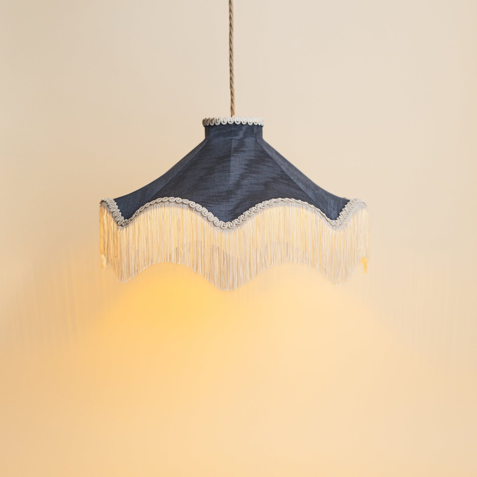 The Daisy Moiré Lampshade - Midnight