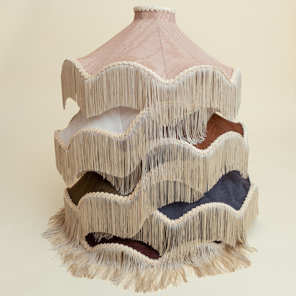 The Daisy Moiré Lampshade - Midnight