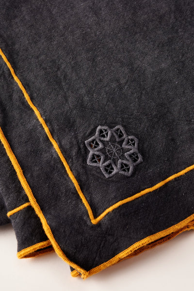 Day for Night Tablecloth Slate/Marigold