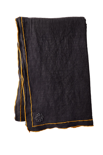 Day for Night Tablecloth Slate/Marigold