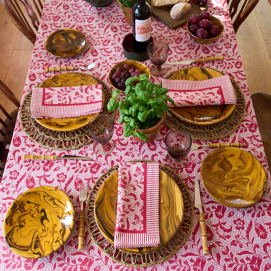 Red Ottilie Napkins - Set of 4