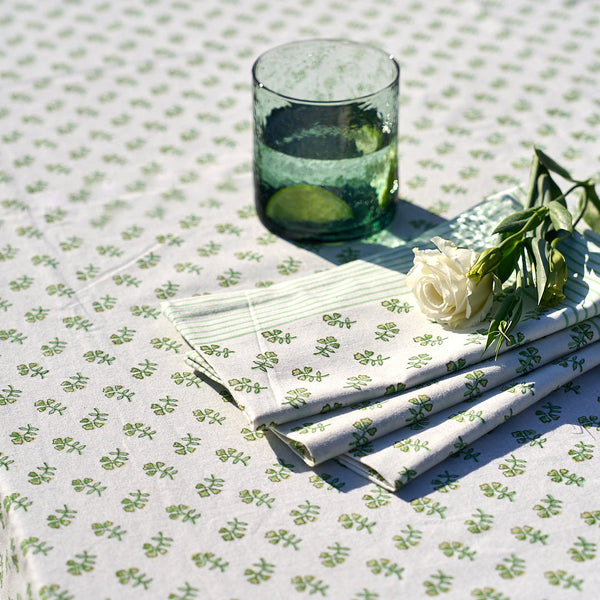Green Ditsy Tablecloth