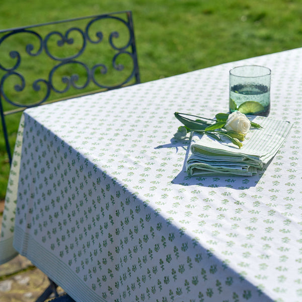Green Ditsy Tablecloth