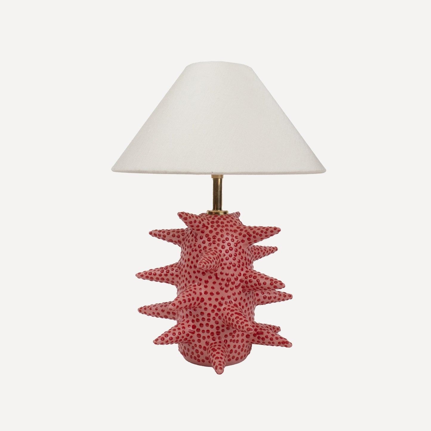 Tall 'Spike' Table Lamp - Pink & Red Dots