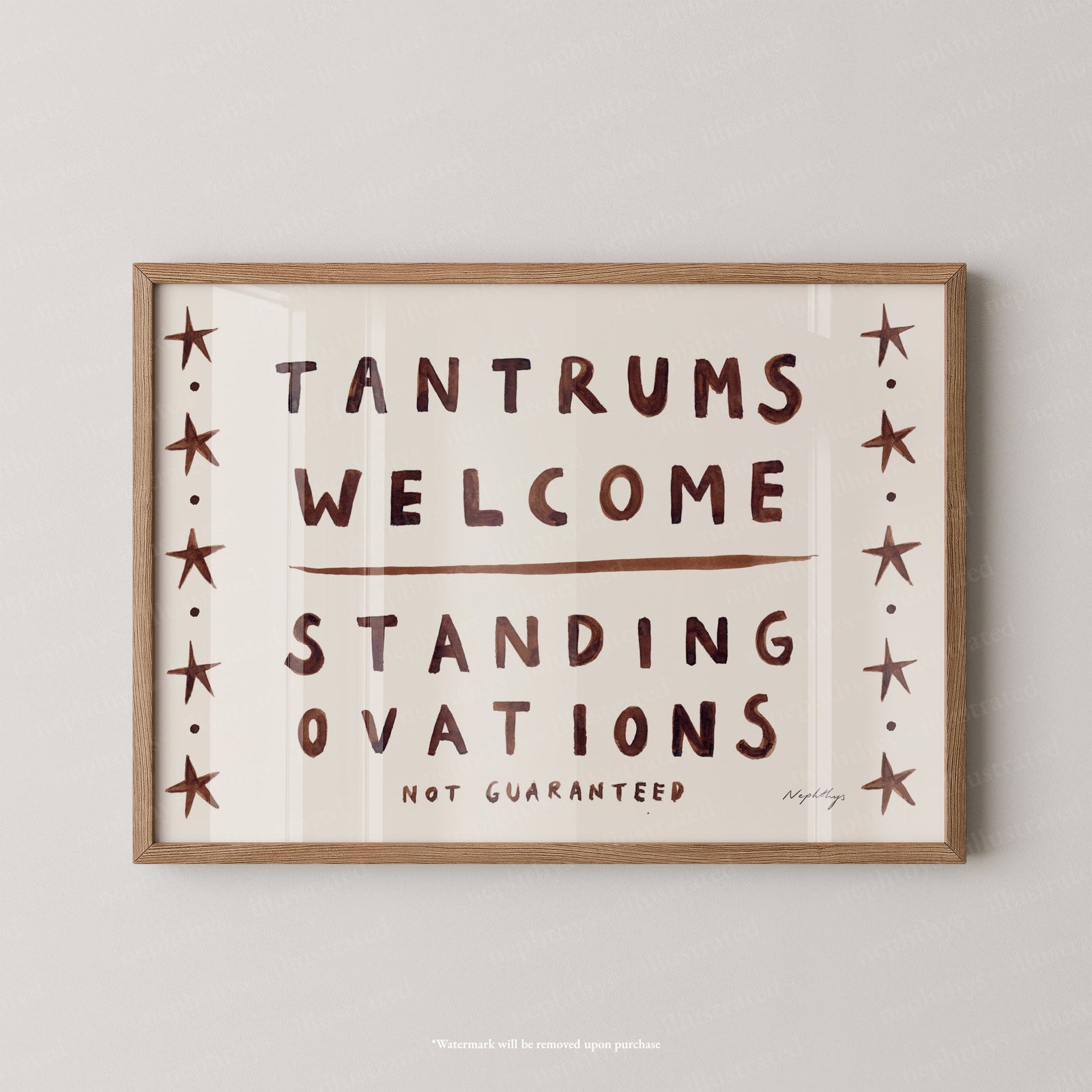 Tantrums welcome