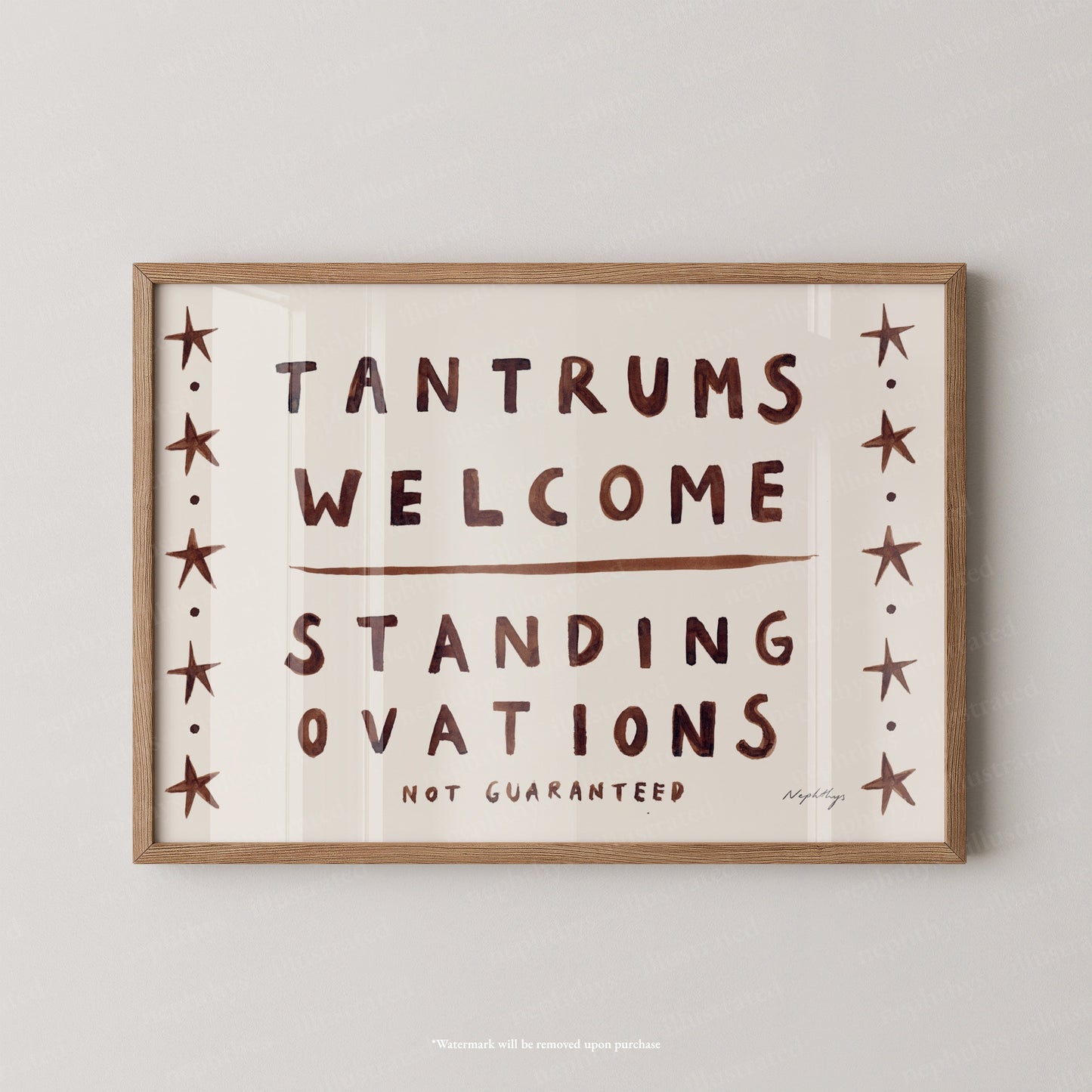 Tantrums welcome