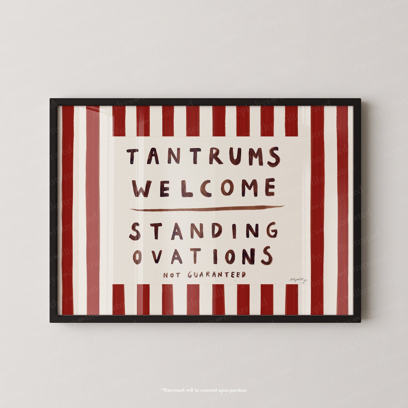Tantrums welcome