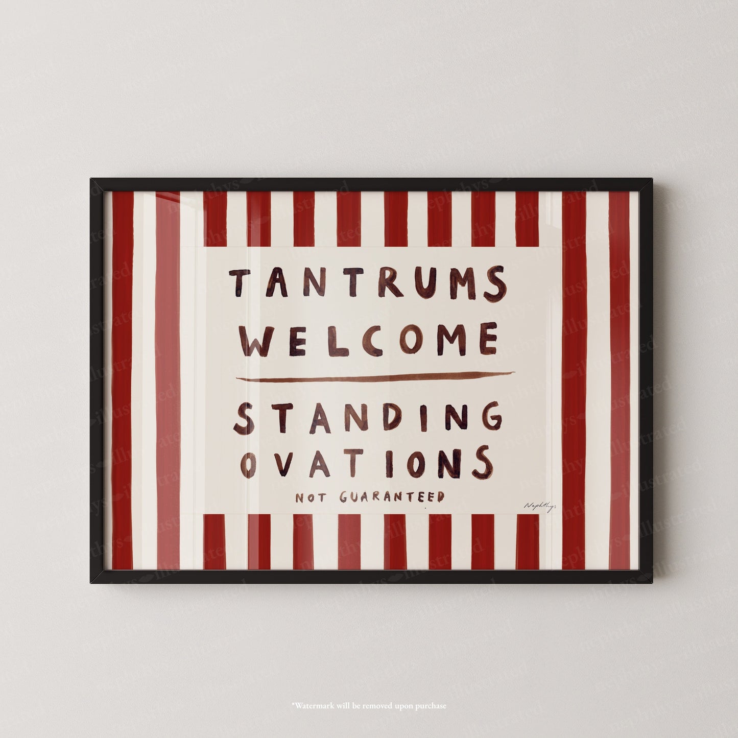 Tantrums welcome