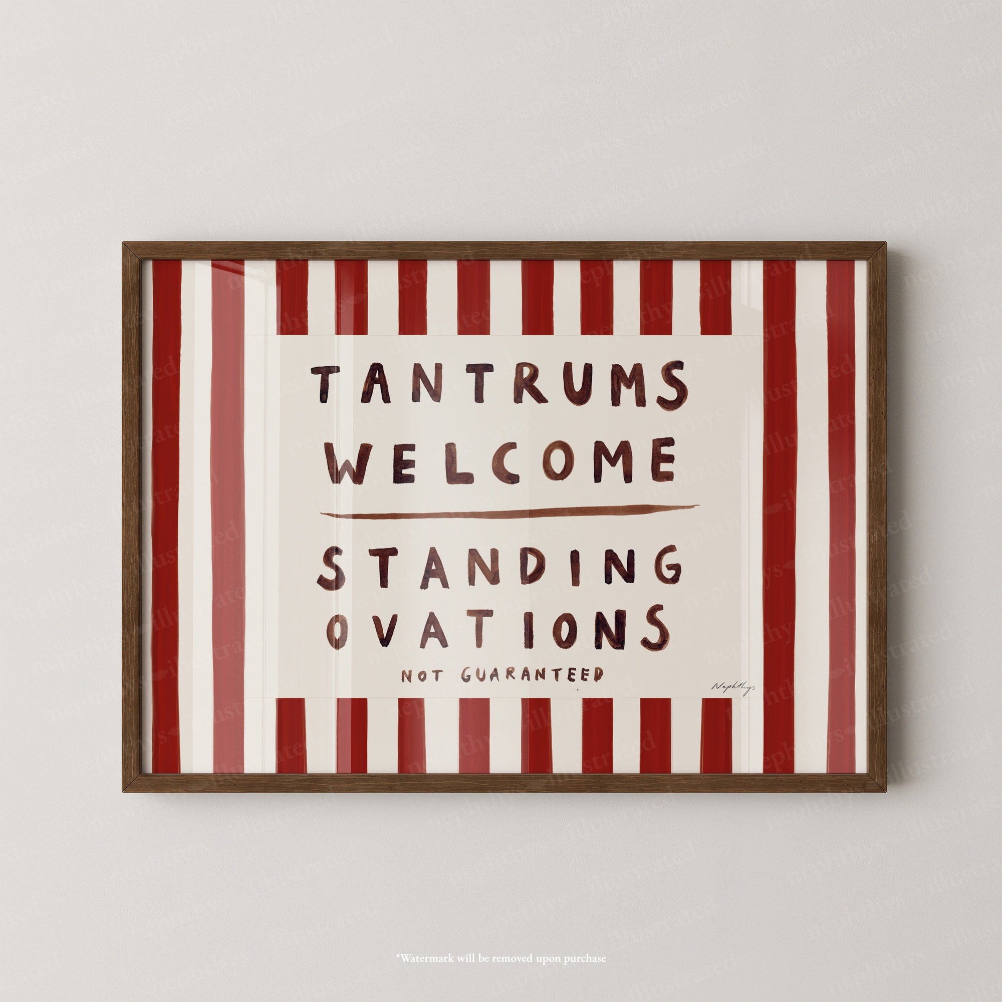 Tantrums welcome