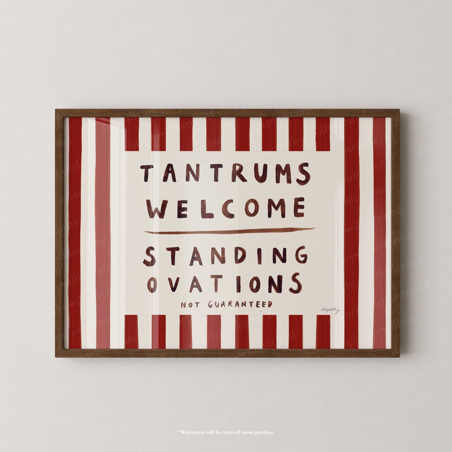 Tantrums welcome